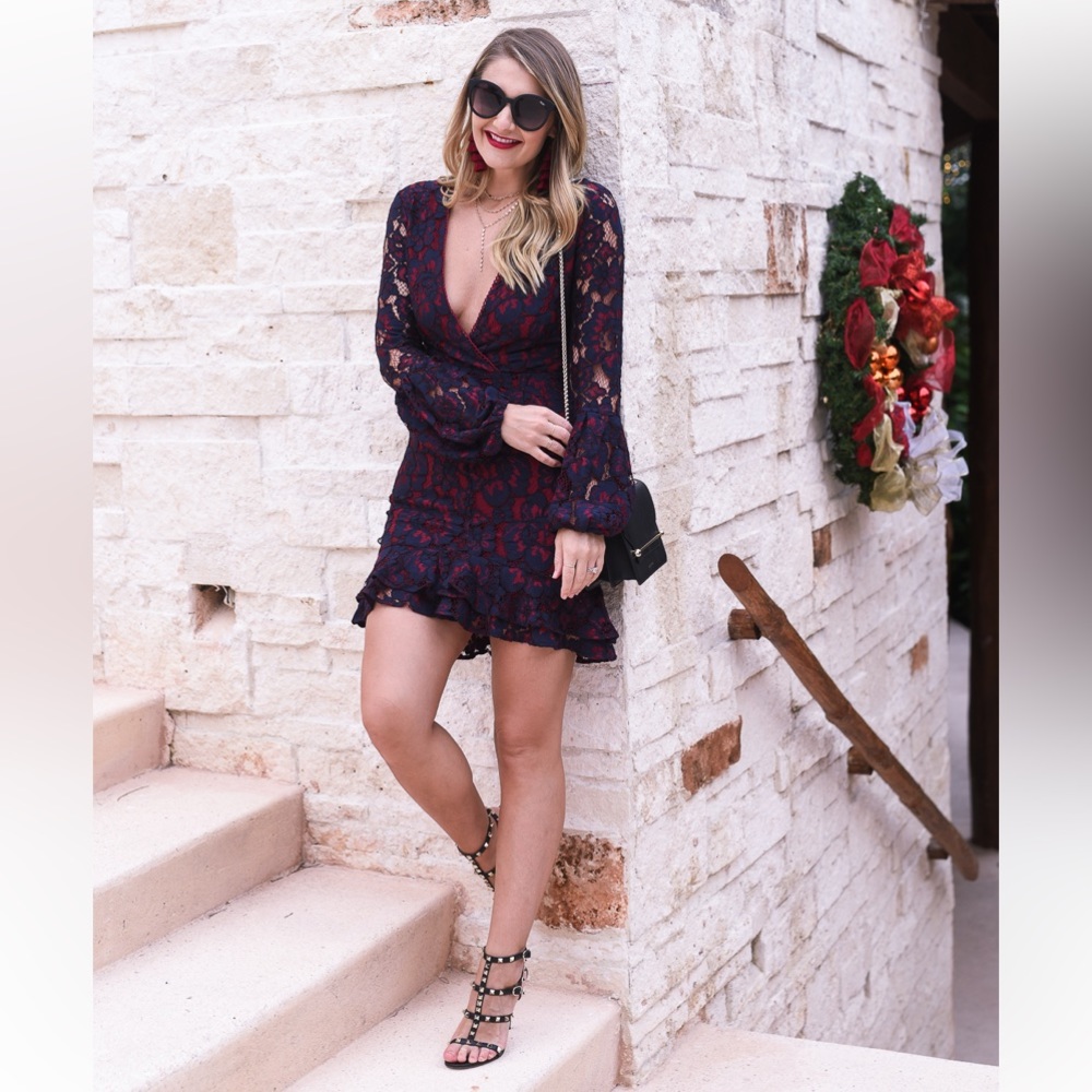 Wayf long sleeve Lace Dress